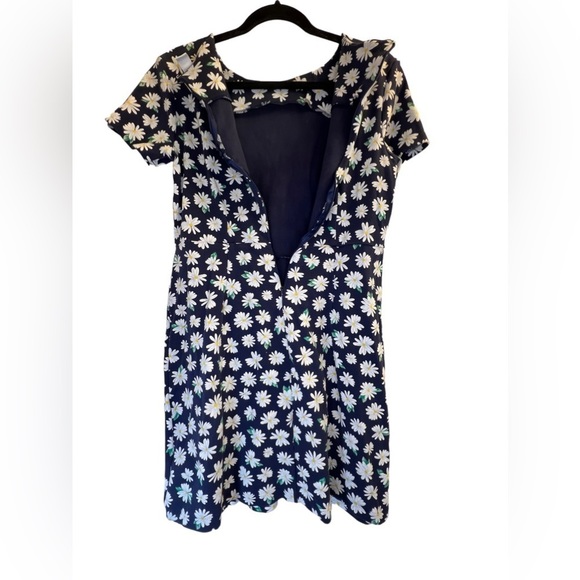 Old Navy Dress Navy Blue Floral Daisy Print Size L - Picture 7 of 8